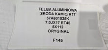 Laden Sie das Bild in den Galerie-Viewer, 1x Alufelge 17 Zoll 7.0" 5x112 45ET 57A601025K Skoda Kamiq Rim Wheel FEL4635318942fb