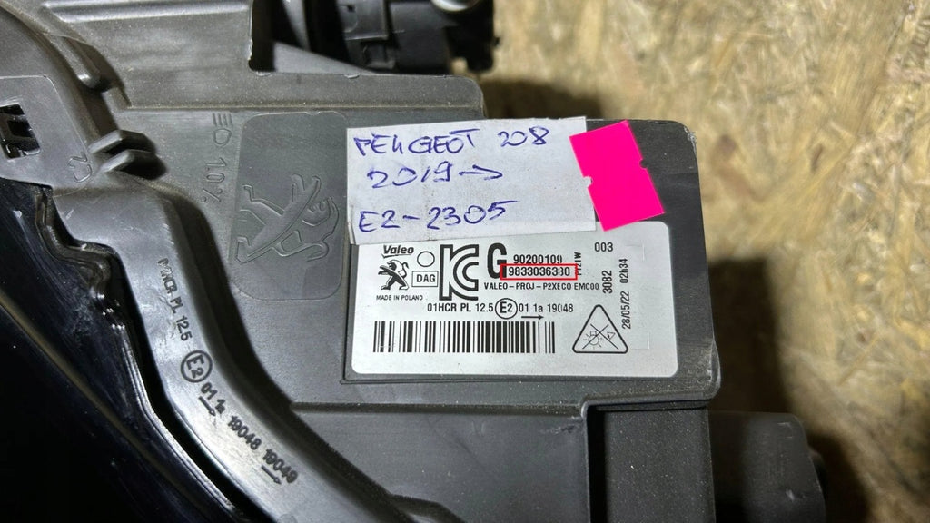 Frontscheinwerfer Peugeot 208 I 9833036380 Rechts Scheinwerfer Headlight SCH6673370991gs