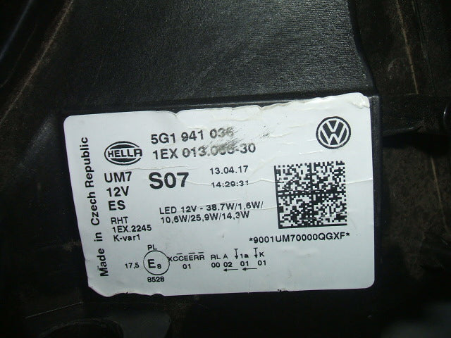 Frontscheinwerfer 5G1941035 5G1941036 Full LED Ein Satz Scheinwerfer Headlight