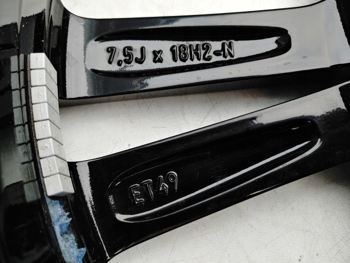 1x Alufelge 18 Zoll 7.5" 5x112 49ET Glanz Schwarz A1774011300 Mercedes-Benz Cla FEL7429729149js