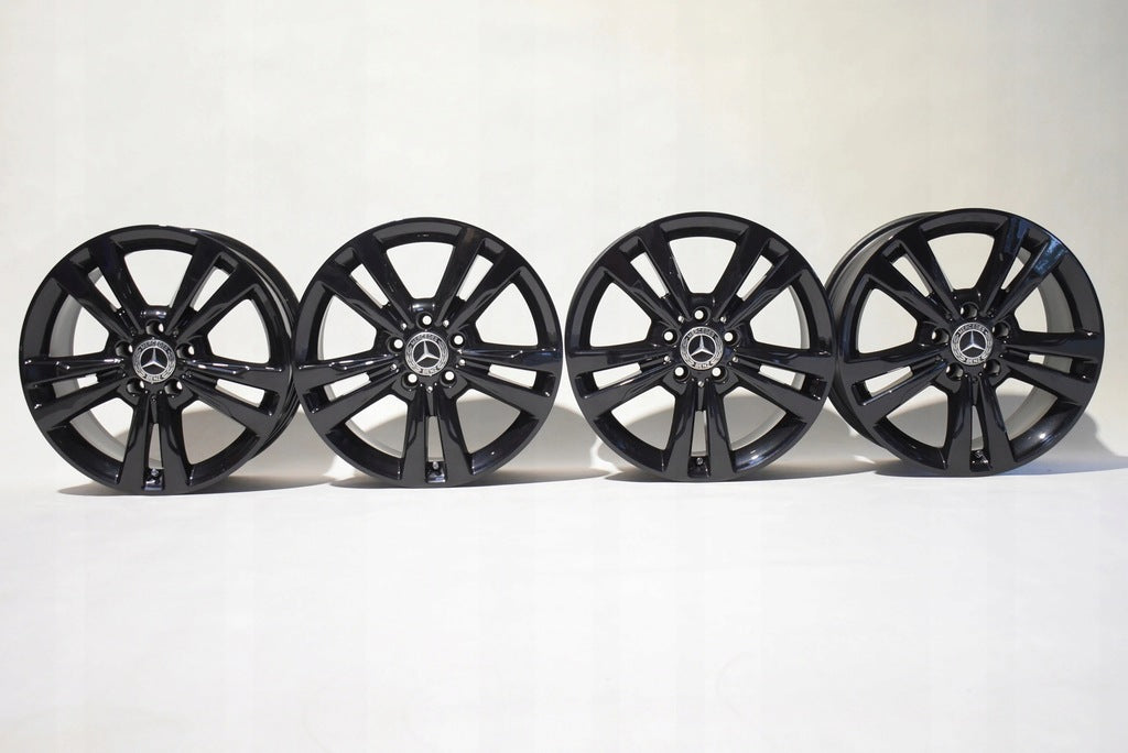 4x Alufelge 17 Zoll 8.0" 5x112 48ET Glanz Schwarz A2124015602 Mercedes-Benz FEL2479464693mq