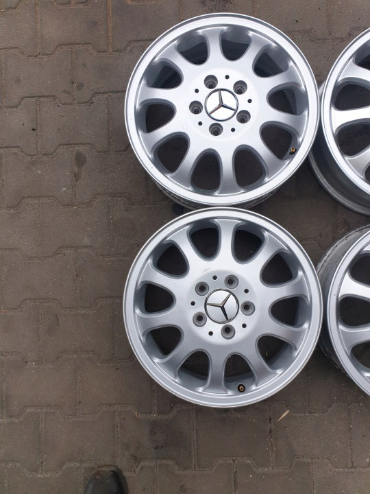 4x Alufelge 16 Zoll 5.5" 5x112 54ET Glanz Silber A1634011602 Mercedes-Benz FEL1256350720ep