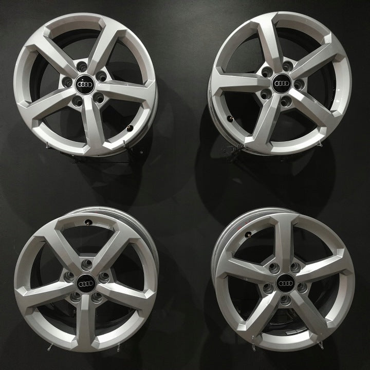 4x Alufelge 16 Zoll 6.0" 5x112 43ET Silber 81A071496A Audi Rim Wheel FEL4764247434no