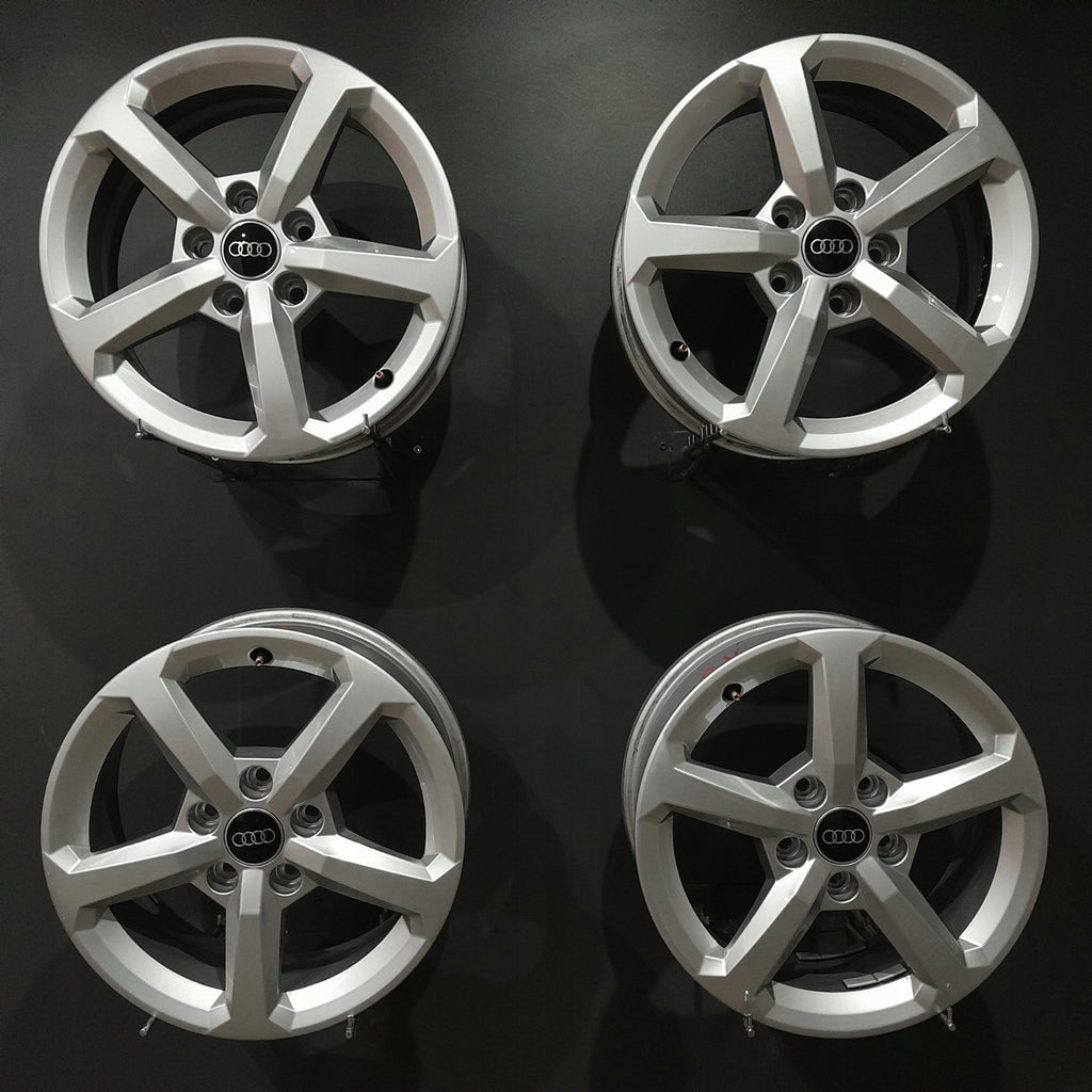 4x Alufelge 16 Zoll 6.0" 5x112 43ET Silber 81A071496A Audi Rim Wheel FEL4764247434no