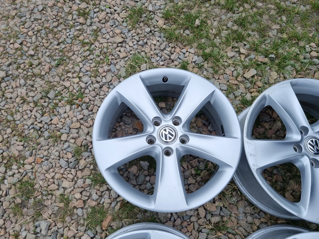 4x Alufelge 17 Zoll 6.5" 5x112 39ET Silber 3C8601025F Audi Rim Wheel FEL1085837408hl