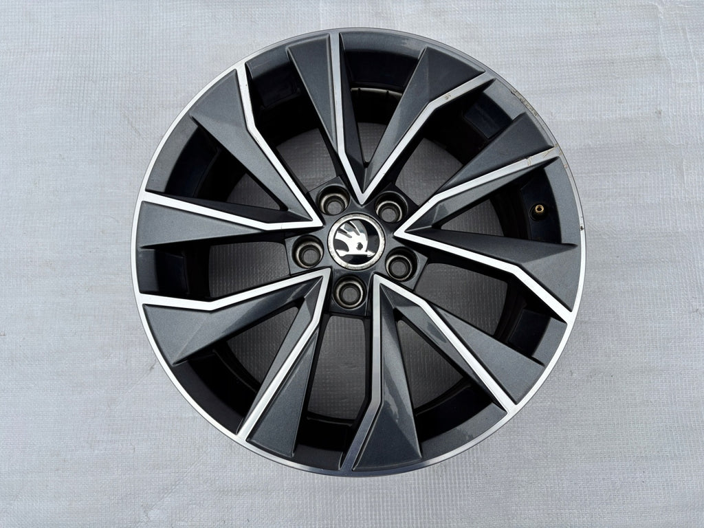 1x Alufelge 16 Zoll 7.0" 5x100 46ET Glanz Schwarz 6V0601025D Skoda Fabia Iii FEL7011943999ad