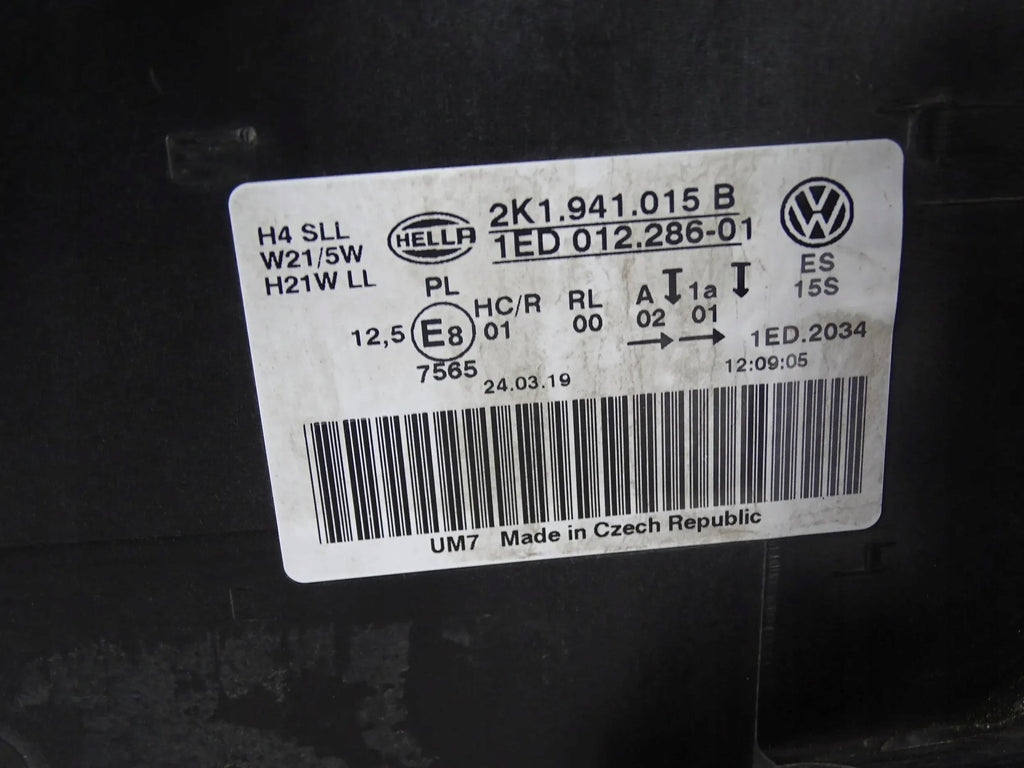 Frontscheinwerfer VW Caddy 2K1941015 Links Scheinwerfer Headlight SCH2818028819yz