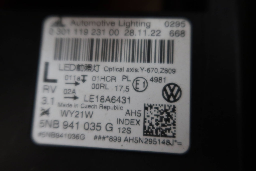 Frontscheinwerfer VW Tiguan 5NB941035G Links Scheinwerfer Headlight SCH8150793424xj