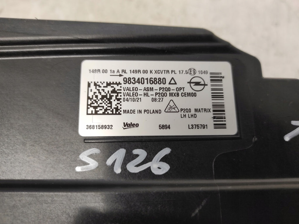 Frontscheinwerfer Opel Mokka 9834016880 Full LED FALSE Scheinwerfer Headlight SCH1970226514vh