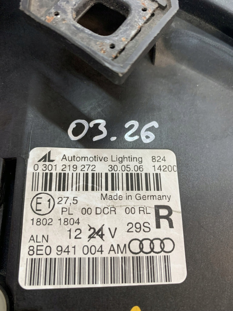 Frontscheinwerfer Audi A4 8E0941008 Rechts Scheinwerfer Headlight SCH5907982645vz