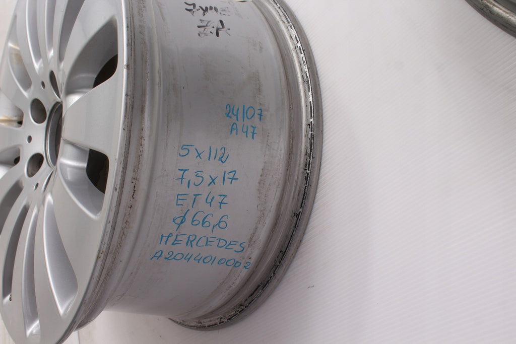 1x Alufelge 18 Zoll 8.0" 5x112 47ET Glanz Silber A2224010902 Mercedes-Benz