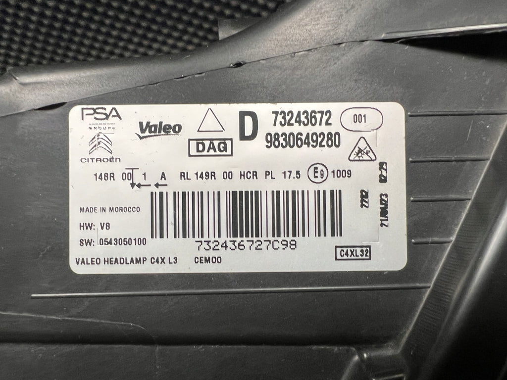 Frontscheinwerfer Citroën C4 III 9830649280 9830649480 LED Rechts oder Links