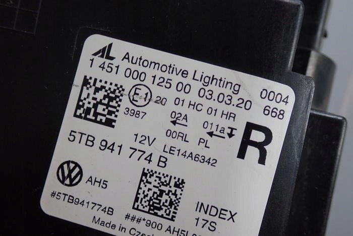 Frontscheinwerfer VW Touran 5TB941774B Rechts Scheinwerfer Headlight SCH5406888940ui