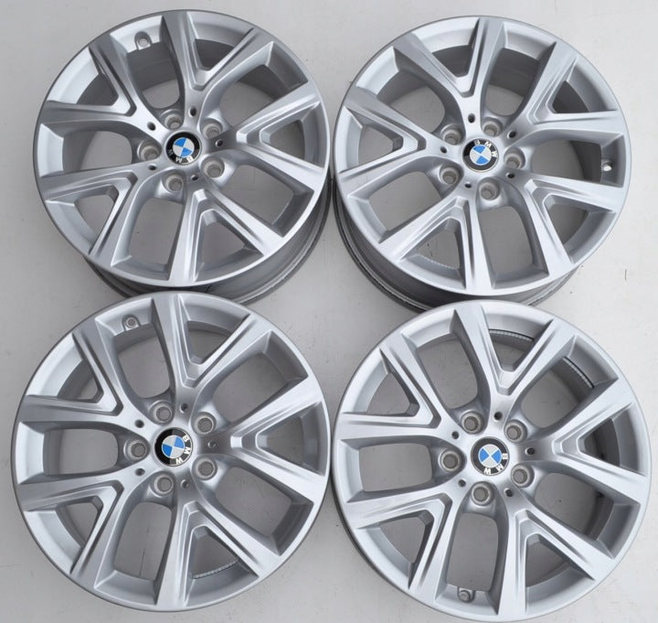 4x Alufelge 17 Zoll 6.5" 5x112 39ET Glanz Silber 6856076 BMW F39 F48 Rim Wheel FEL9385212962lo