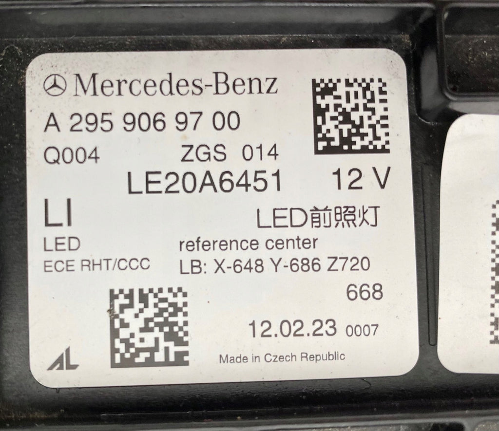 Frontscheinwerfer Mercedes-Benz Eqe V295 LE20A6451 Links Scheinwerfer Headlight SCH2254490688mx