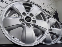 Load image into Gallery viewer, 4x Alufelge 15 Zoll 5.5" 5x112 46ET Glanz Silber 6855101 Mini Rim Wheel FEL1001994297ax
