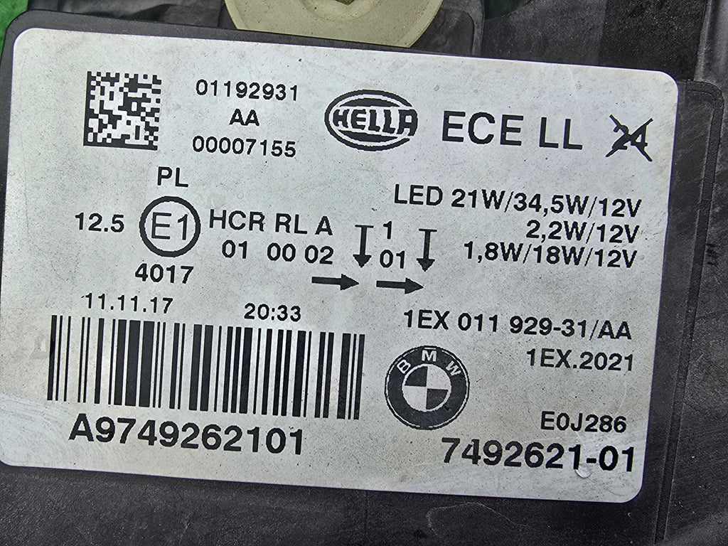 Frontscheinwerfer BMW 1 F21 F20 1EX011929-31 Full LED Links Headlight SCH6646525494ni