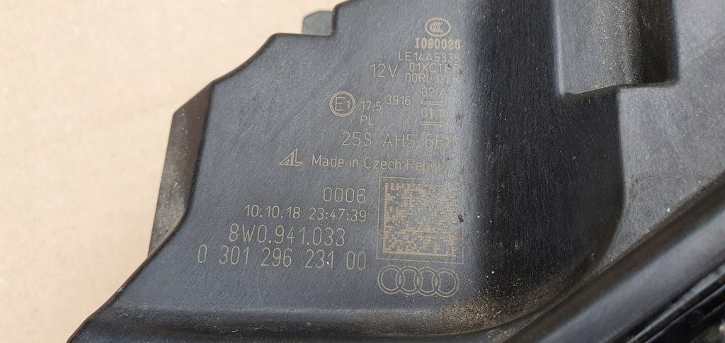 Frontscheinwerfer Audi A4 B9 8W0941033 Full LED Links Scheinwerfer Headlight SCH7945351962ru