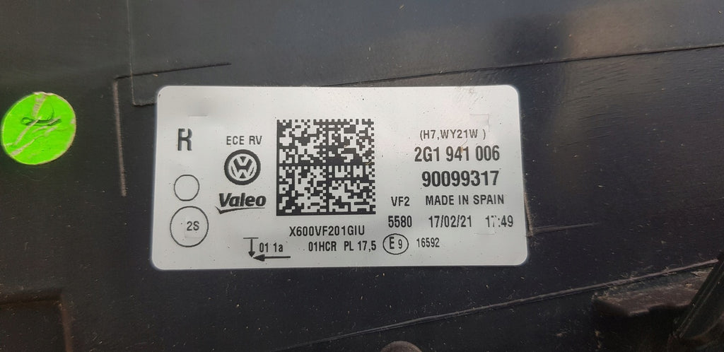 Frontscheinwerfer VW Polo 2G1941006 Rechts Scheinwerfer Headlight