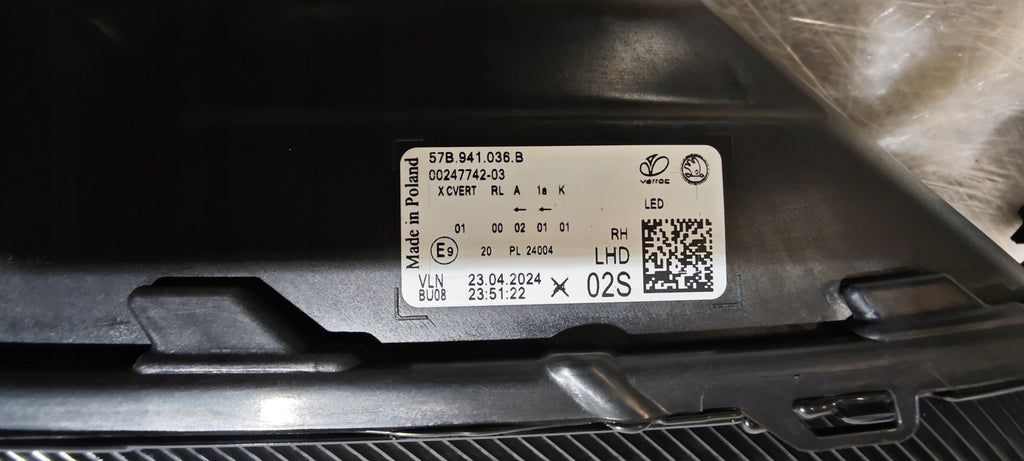 Frontscheinwerfer Skoda Karoq 57B941036B LED Rechts Scheinwerfer Headlight SCH1741894637cz