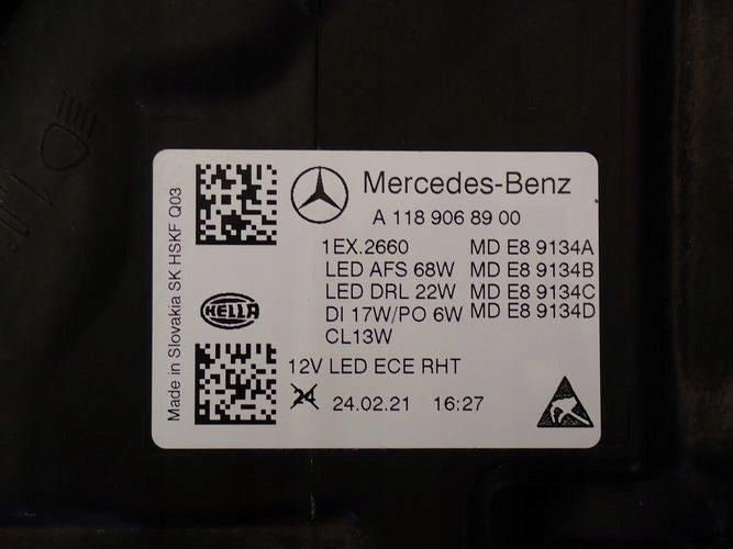 Frontscheinwerfer Mercedes-Benz Cla A1189068900 Links Scheinwerfer Headlight SCH7547770054ge