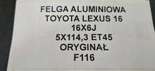 Laden Sie das Bild in den Galerie-Viewer, 1x Alufelge 16 Zoll 6.0" 5x114.3 45ET Lexus Rim Wheel FEL8251755159bs