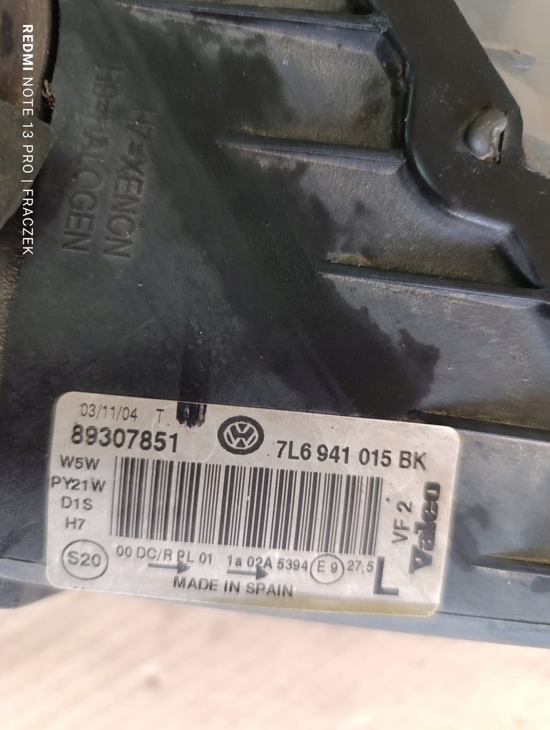 Frontscheinwerfer VW Touareg 7L6941015BK Xenon Links Scheinwerfer Headlight
