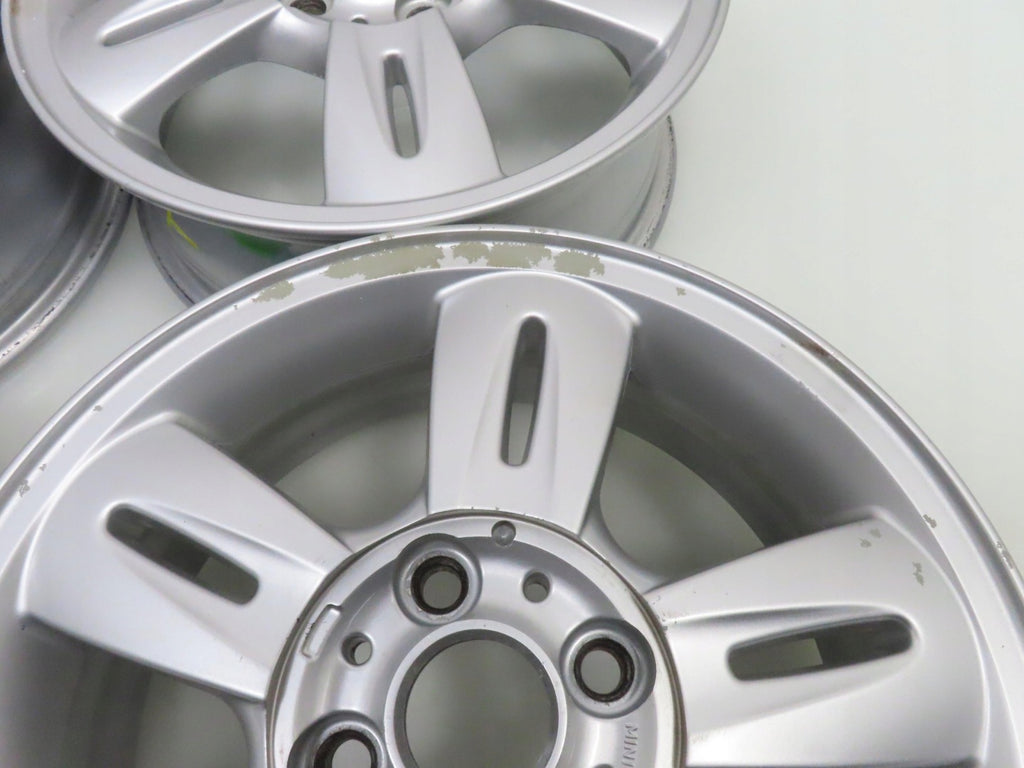 4x Alufelge 15 Zoll 5.5" 4x100 45ET Silber 6763295 Mini Rim Wheel FEL1232360695ps
