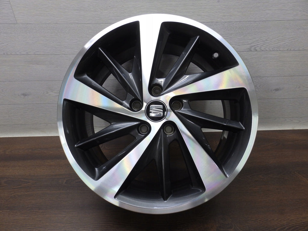 4x Alufelge 18 Zoll 7.5" 5x112 51ET Glanz Grau 5F0601025E Mg Leon Rim Wheel FEL9405551522sh