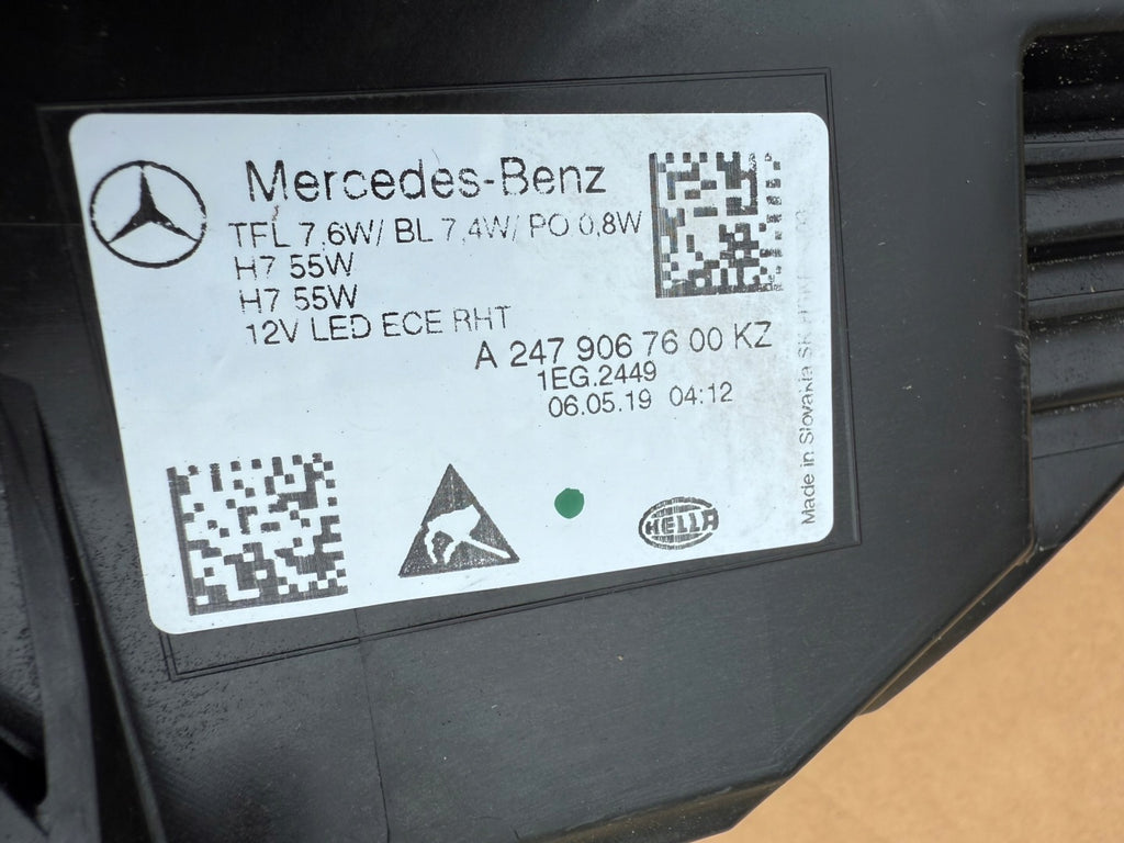 Frontscheinwerfer Mercedes-Benz W247 A2479067600 Rechts Scheinwerfer Headlight SCH4998036632ky