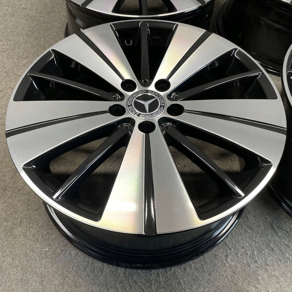 4x Alufelge 18 Zoll 7.5" 5x112 52ET Glanz Schwarz A2464011800 Mercedes-Benz FEL7360322691pl