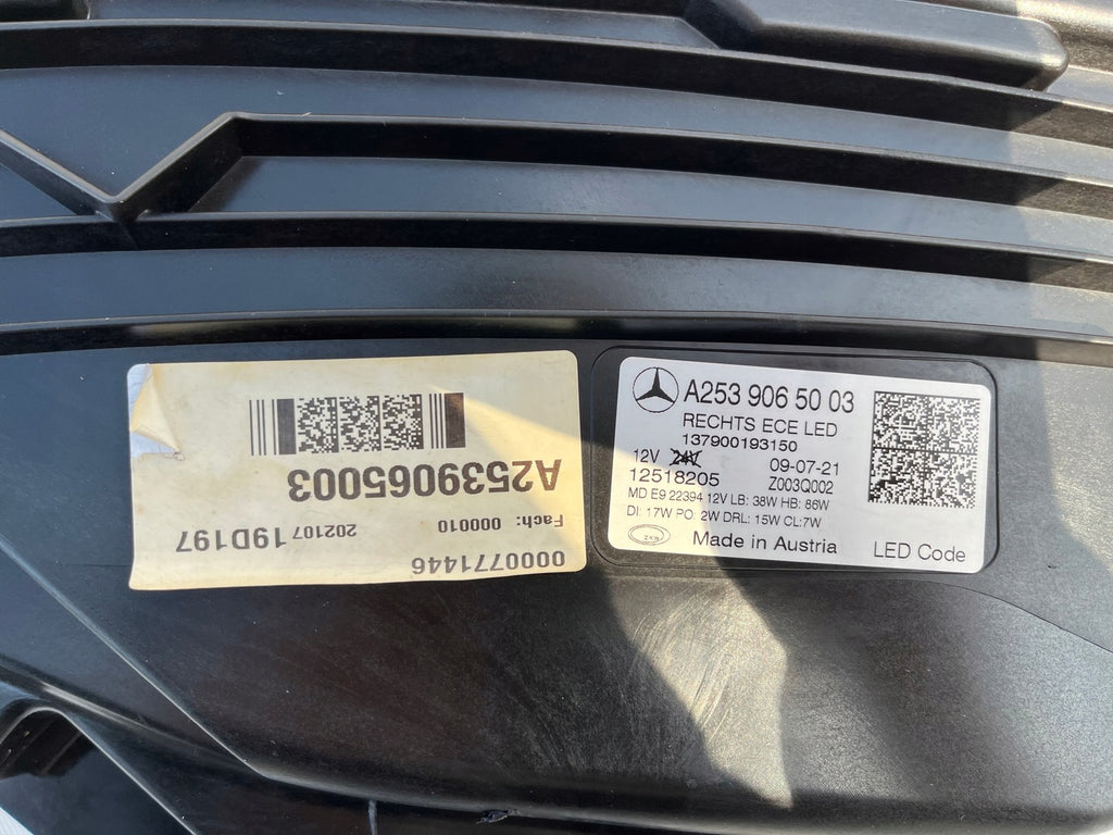 Frontscheinwerfer Mercedes-Benz Glc A2539065003 LED Rechts Headlight SCH3595742758jg