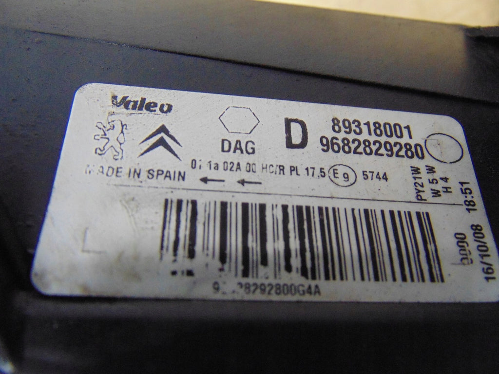 Frontscheinwerfer Citroën Partner 9682829280 Rechts Scheinwerfer Headlight