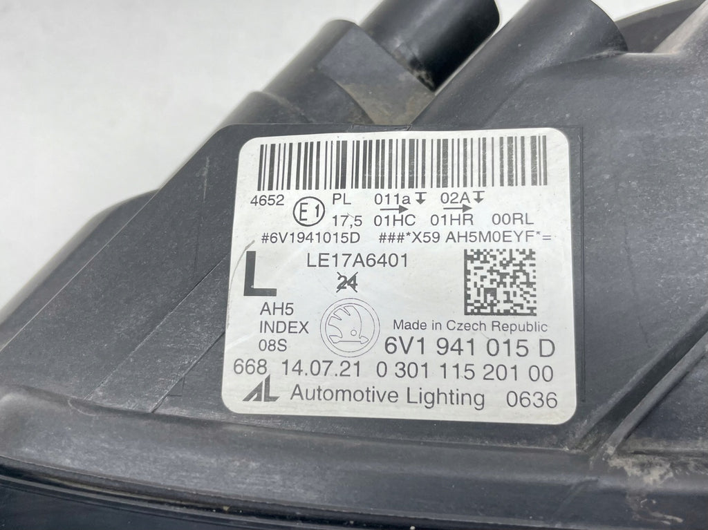 Frontscheinwerfer Skoda Fabia III 6V1941015D LED Links Scheinwerfer Headlight