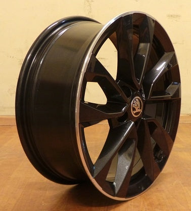 1x Alufelge 18 Zoll 7.0" 5x112 45ET Glanz Schwarz 57A601025AS Skoda Karoq FEL2316475663jp