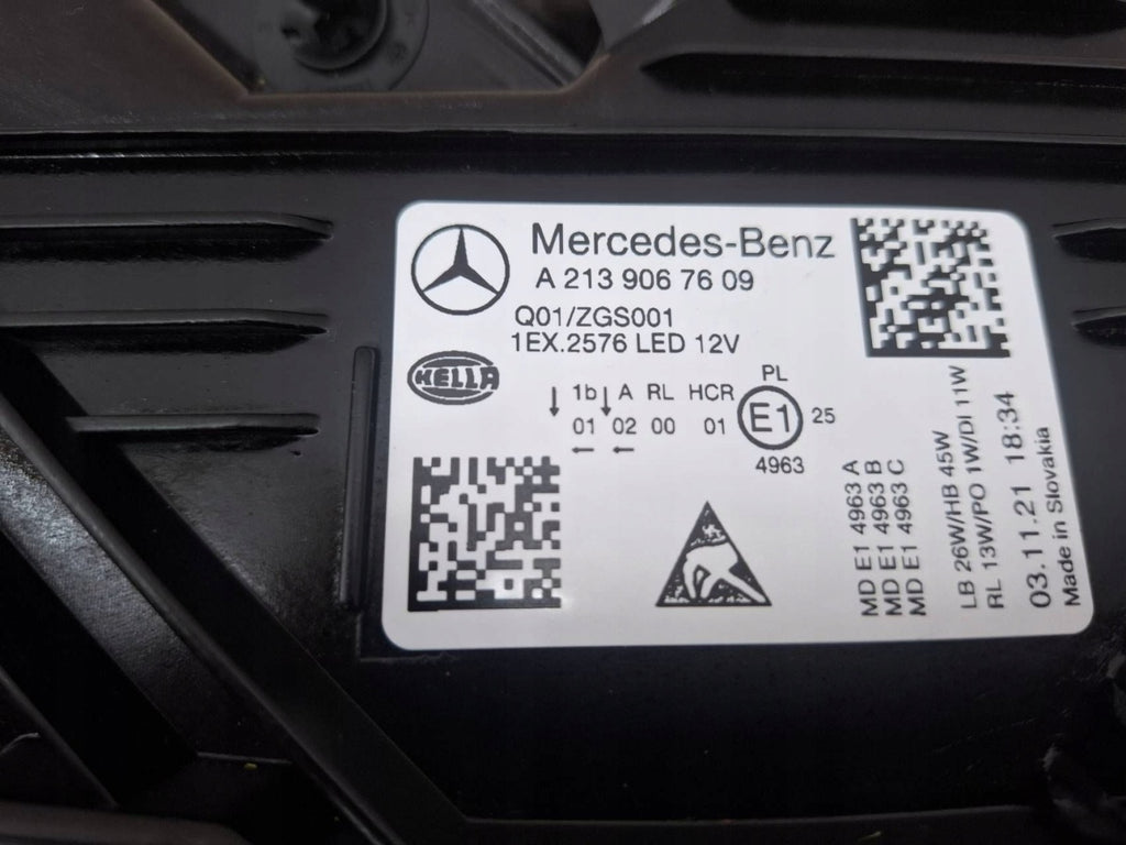 Frontscheinwerfer Mercedes-Benz W213 A2139067609 Q01ZGS001KOD 85122000 Rechts SCH6428835116kf