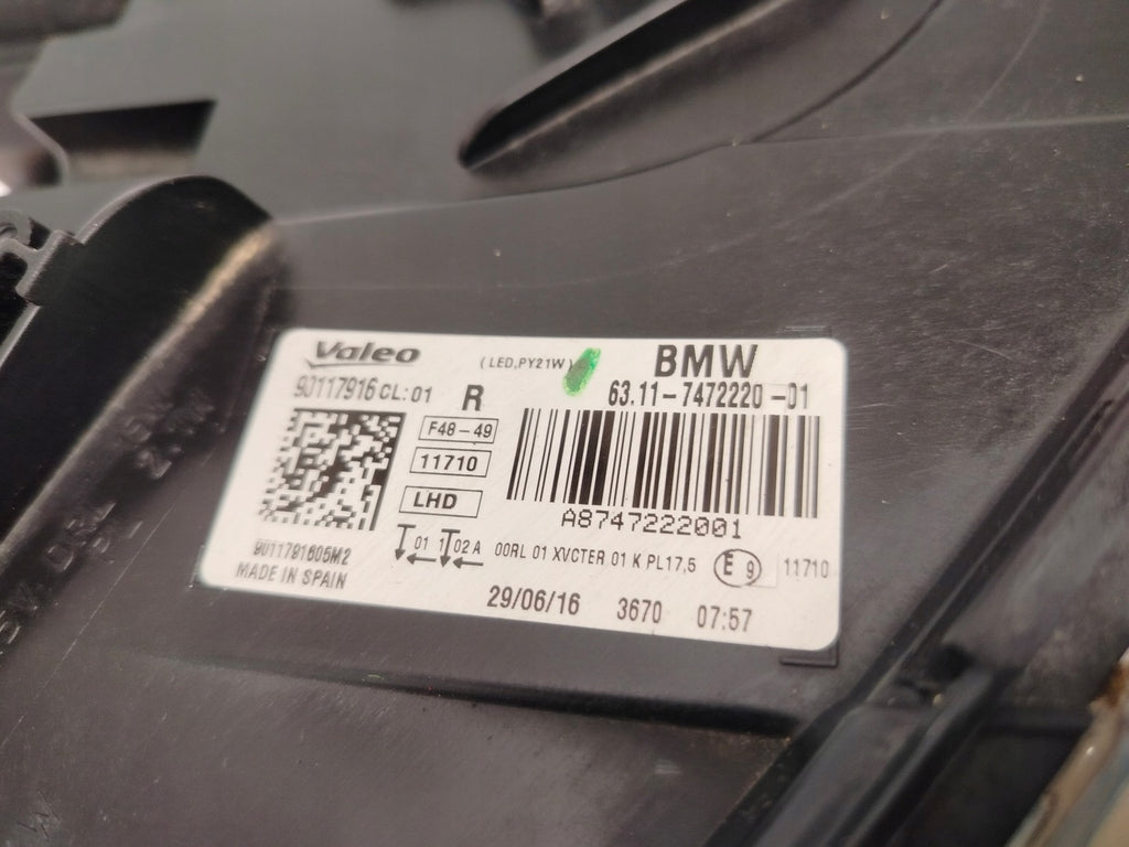 Frontscheinwerfer BMW X1 F48 7472220-01 Full LED Rechts Scheinwerfer Headlight SCH9818464826di