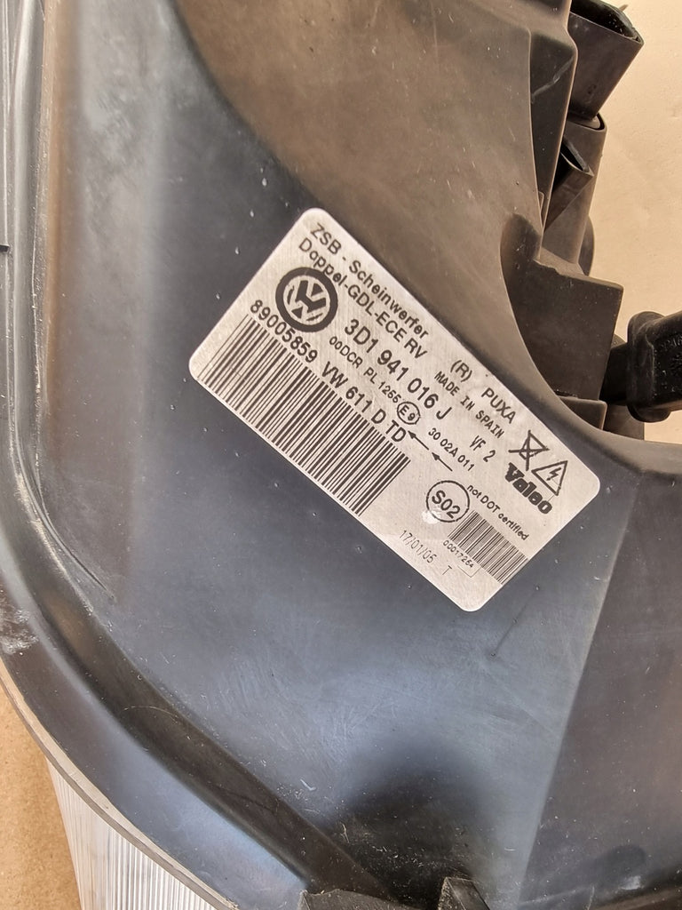 Frontscheinwerfer VW Phaeton 3D1941016J Xenon Rechts Scheinwerfer Headlight SCH6515572316vi