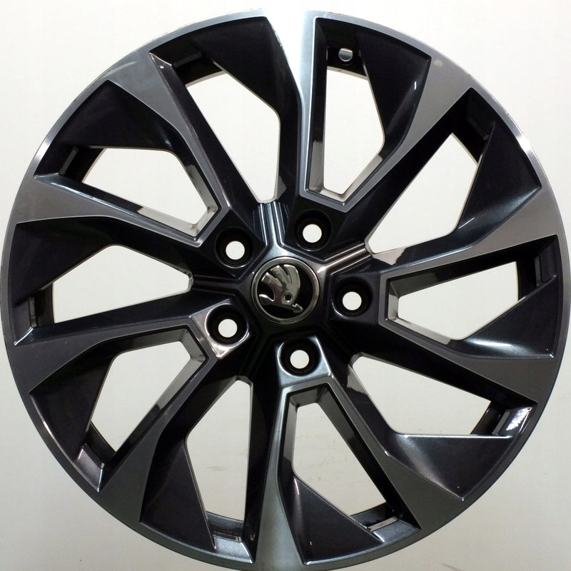 1x Alufelge 17 Zoll 7.0" 5x112 45ET Glanz Graphit 57A601025AB Mg Karoq Rim Wheel FEL8871195323kz