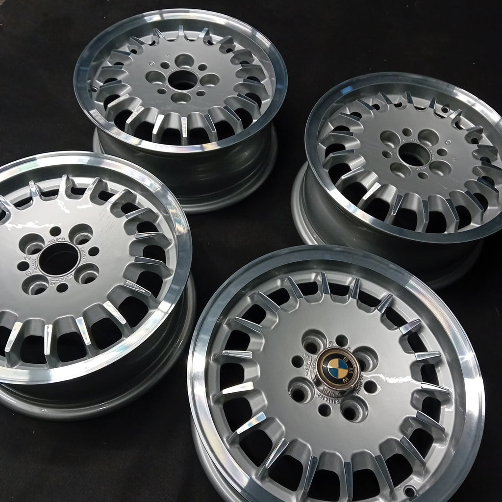 4x Alufelge 14 Zoll 6.0" 4x100 35ET Glanz Silber 1125688 BMW 3 E30 Rim Wheel FEL3737469251jo