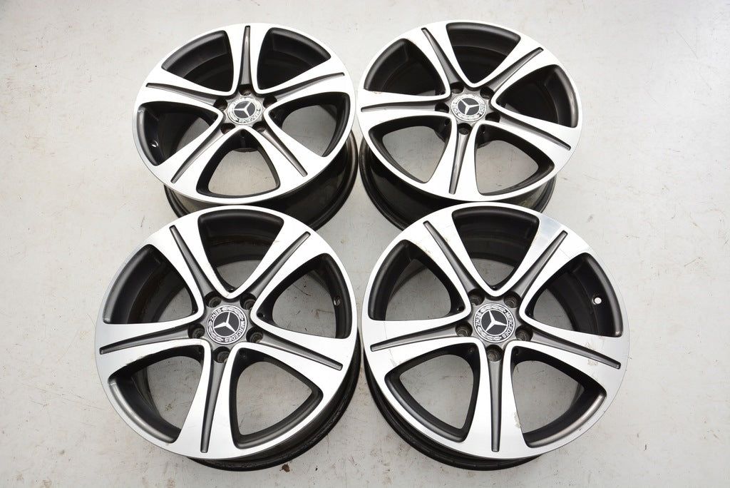 4x Alufelge 17 Zoll 7.5" 5x112 40ET Glanz Silber A2134011200 Mercedes-Benz FEL9634271139bo