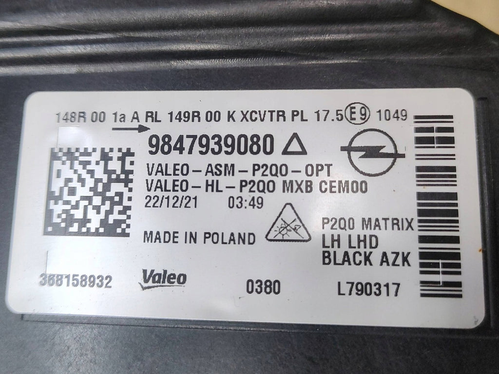 Frontscheinwerfer Opel Mokka 9847939080 Links Scheinwerfer Headlight SCH1893432419oy