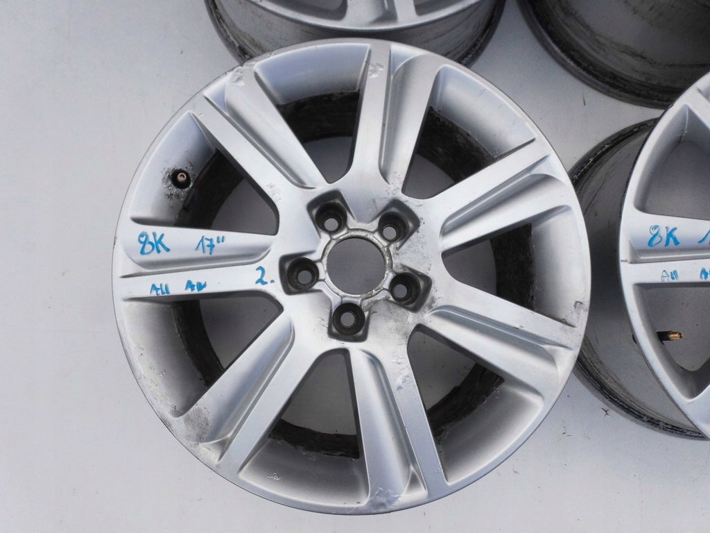 4x Alufelge 17 Zoll 7.5" 5x112 45ET Glanz Silber 8K0601025B Audi A4 B8 Rim Wheel