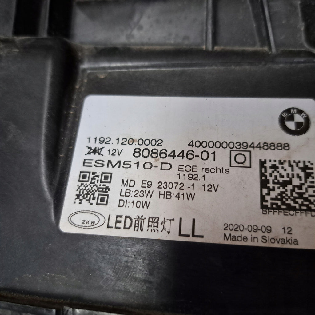 Frontscheinwerfer BMW 4 G22 G82 G23 G26 8086446 LED Rechts Headlight SCH7156132836vx
