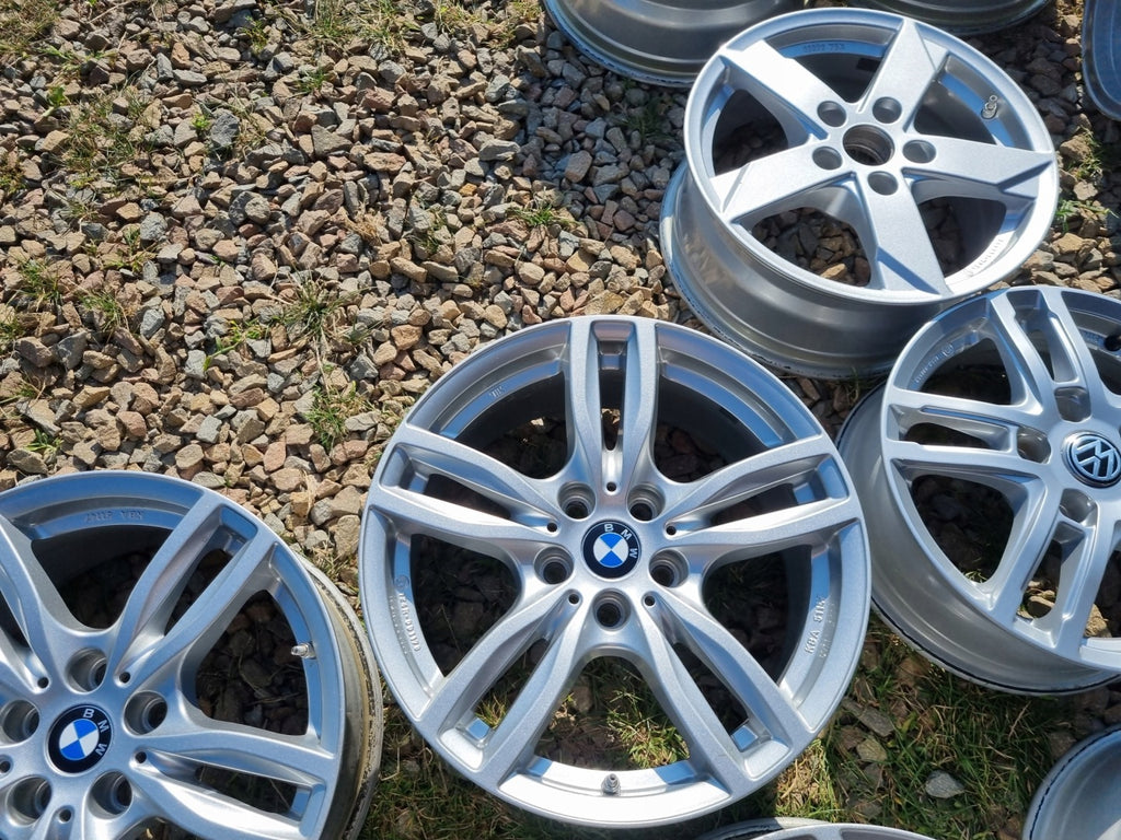 4x Alufelge 17 Zoll 7.5" 5x112 30ET Glanz Silber 6896762 BMW G01 G02 Rim Wheel FEL8678407611ly
