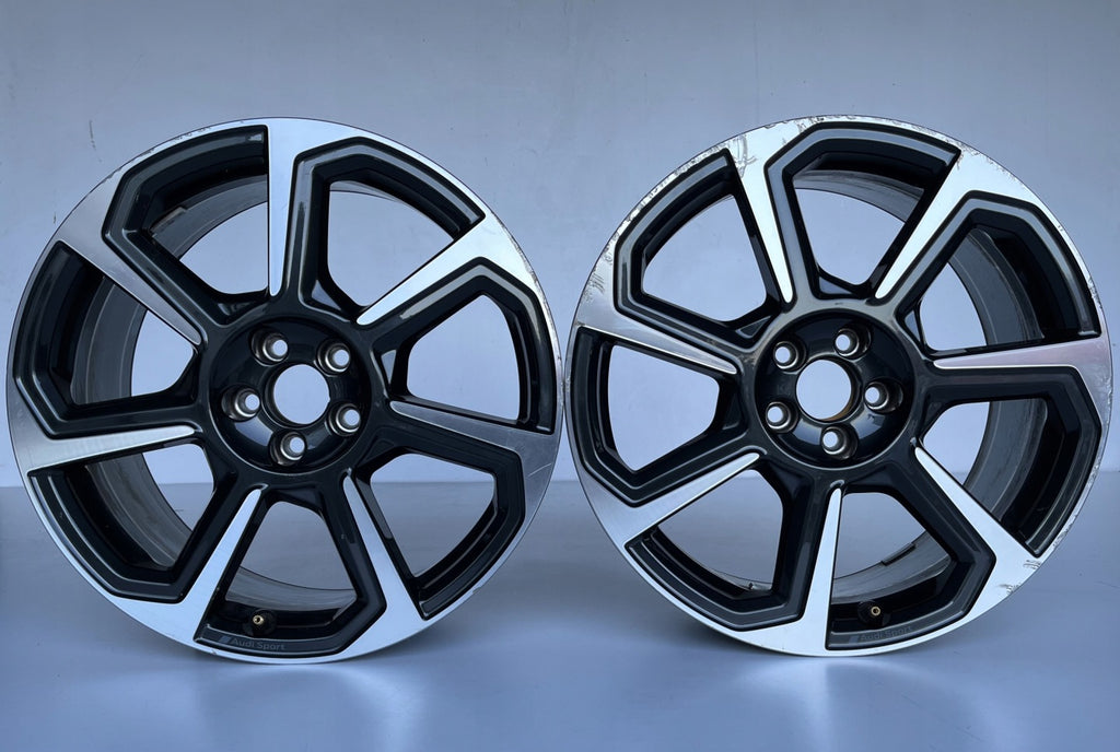 1x Alufelge 18 Zoll 7.5" 5x100 46ET Glanz Schwarz 82A601025 Audi Mg Rim Wheel FEL8047938486gg