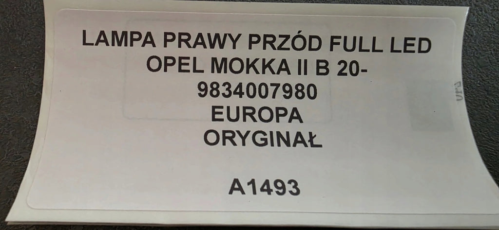 Frontscheinwerfer Opel Mokka 9834007980 Rechts Scheinwerfer Headlight SCH8284924339tj