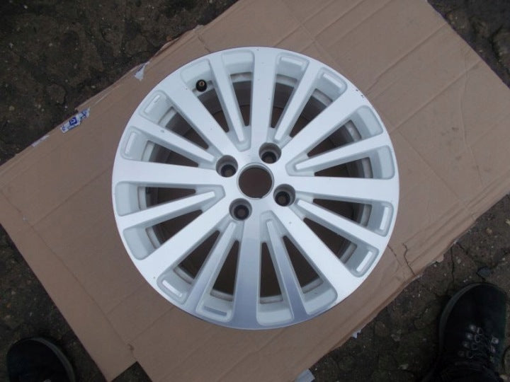 1x Alufelge 16 Zoll 7.0" 4x100 37ET Glanz Weiß 403007684R Mg Twingo Iii FEL2739311823cs