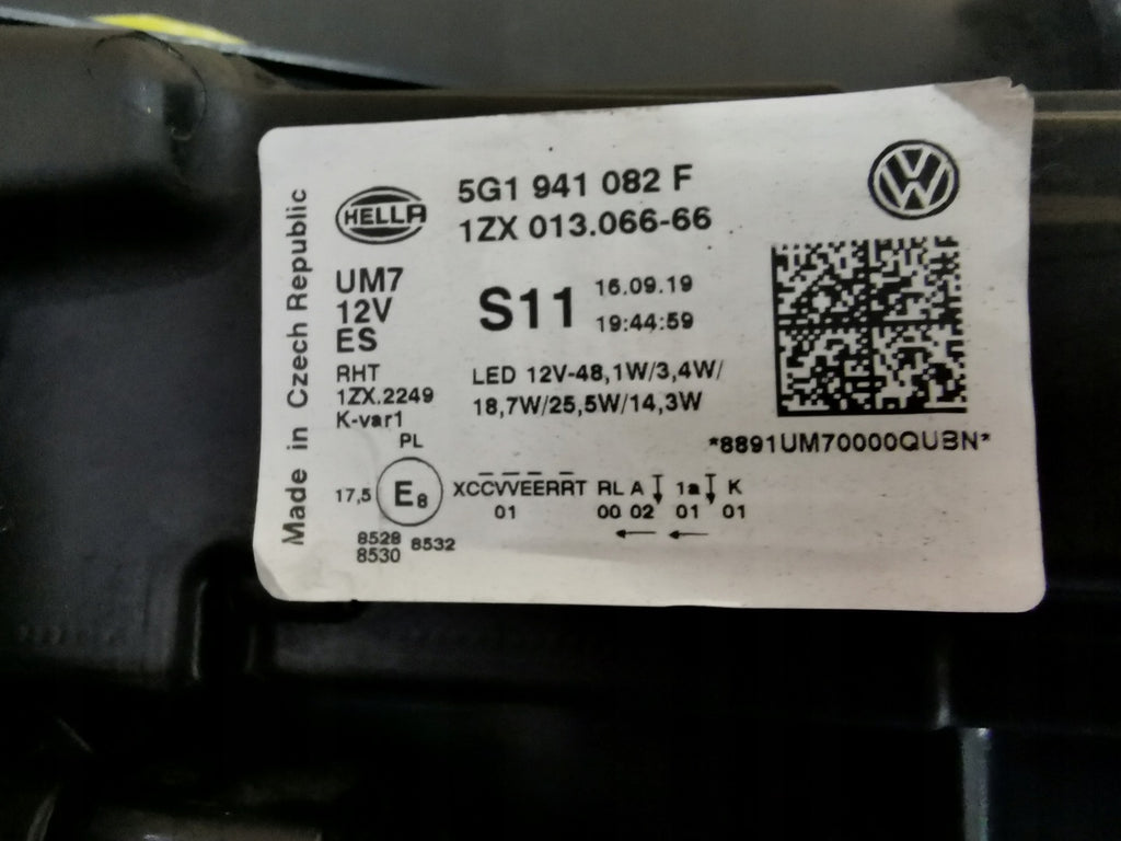 Frontscheinwerfer VW Golf VII 5G1941082 Full LED Rechts Scheinwerfer Headlight SCH6621183302eg