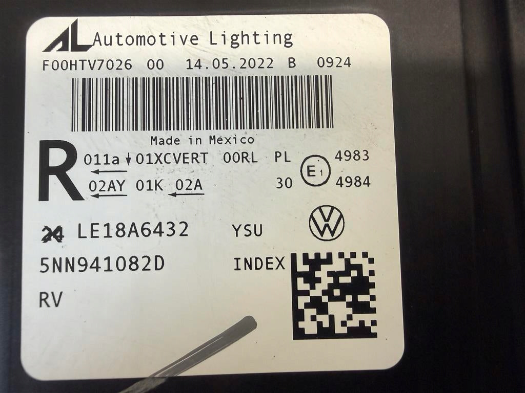 Frontscheinwerfer VW Tiguan 5NN941082D LED Rechts Scheinwerfer Headlight
